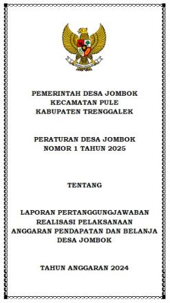 PERDES NOMOR 1 TAHUN 2025 TENTANG LPJ REALISASI APBDES TAHUN ANGGARAN 2024